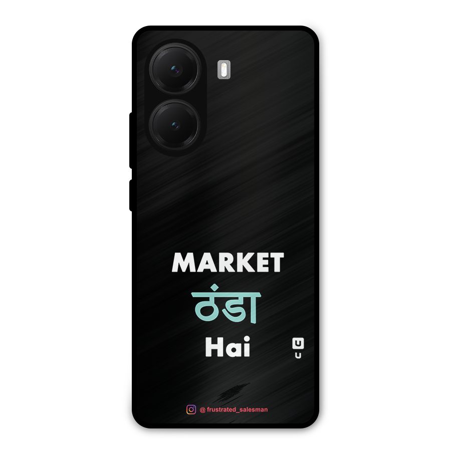 Market Thanda Hai Black Metal Back Case for Poco X7 Pro