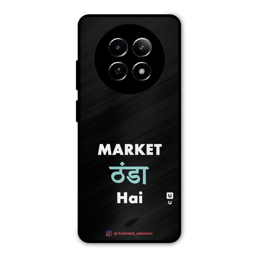 Market Thanda Hai Black Metal Back Case for Realme 12x 5G