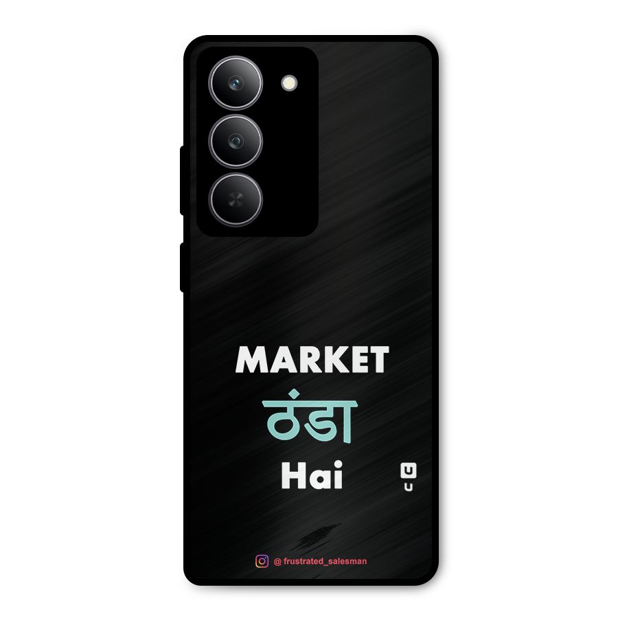 Market Thanda Hai Black Metal Back Case for Realme 14x