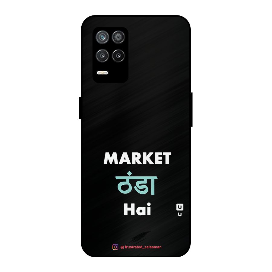 Market Thanda Hai Black Metal Back Case for Realme 9 5G