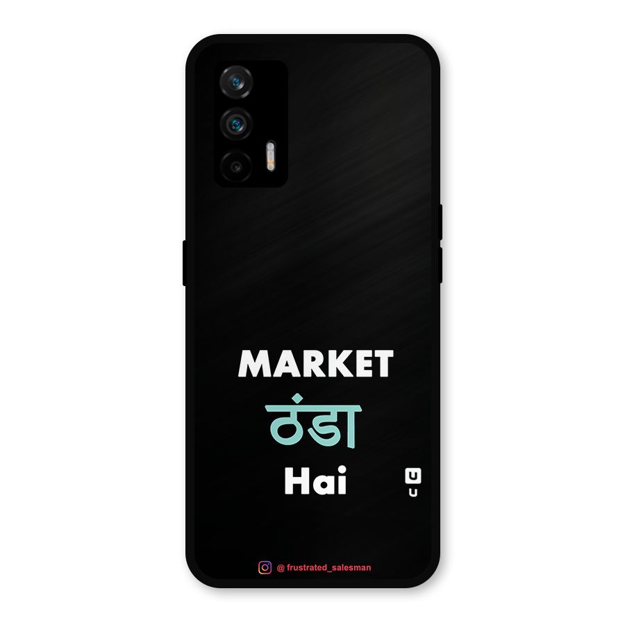 Market Thanda Hai Black Metal Back Case for Realme GT 5G
