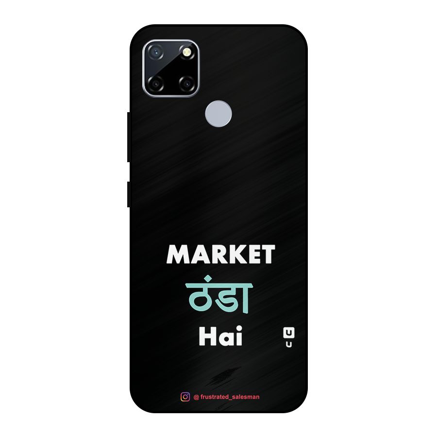 Market Thanda Hai Black Metal Back Case for Realme Narzo 20