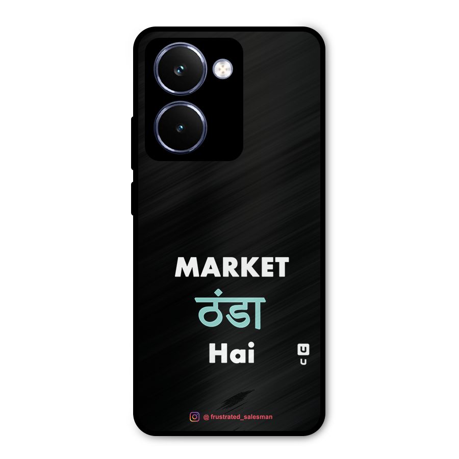 Market Thanda Hai Black Metal Back Case for Realme P3 Ultra