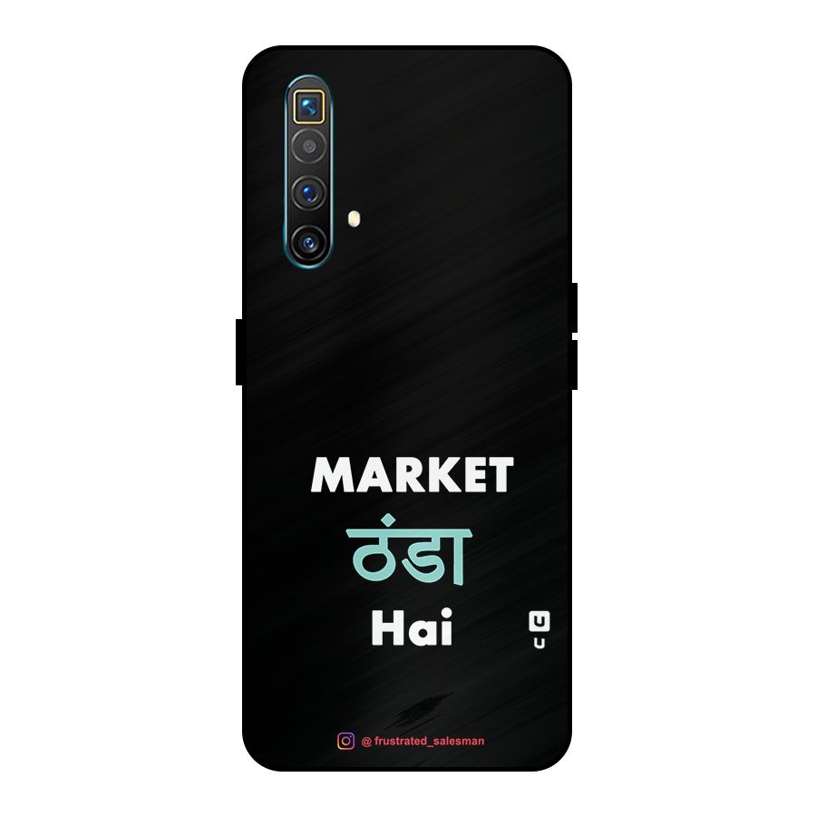Market Thanda Hai Black Metal Back Case for Realme X3 SuperZoom