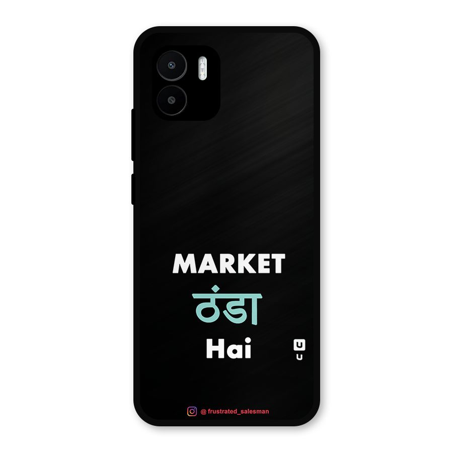 Market Thanda Hai Black Metal Back Case for Redmi A2