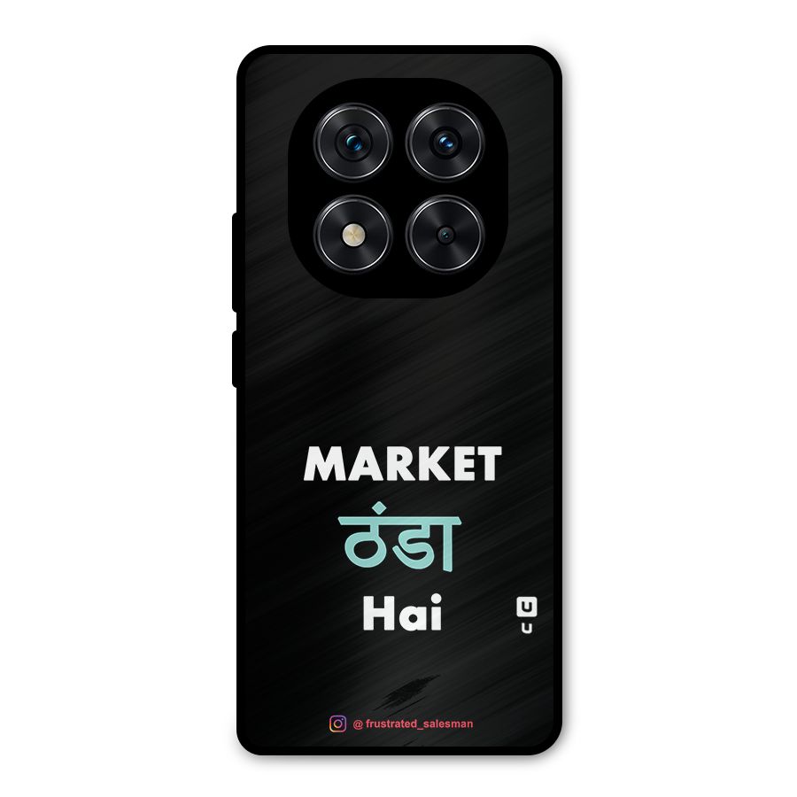 Market Thanda Hai Black Metal Back Case for Redmi Note 14 Pro 5G