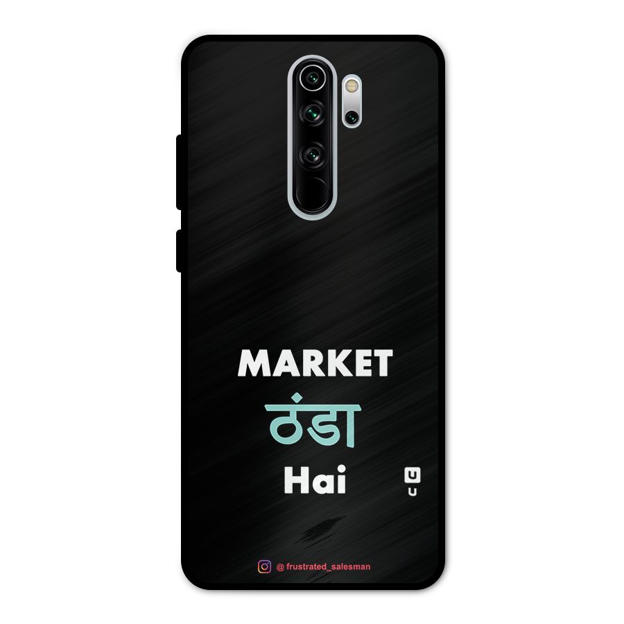 Market Thanda Hai Black Metal Back Case for Redmi Note 8 Pro