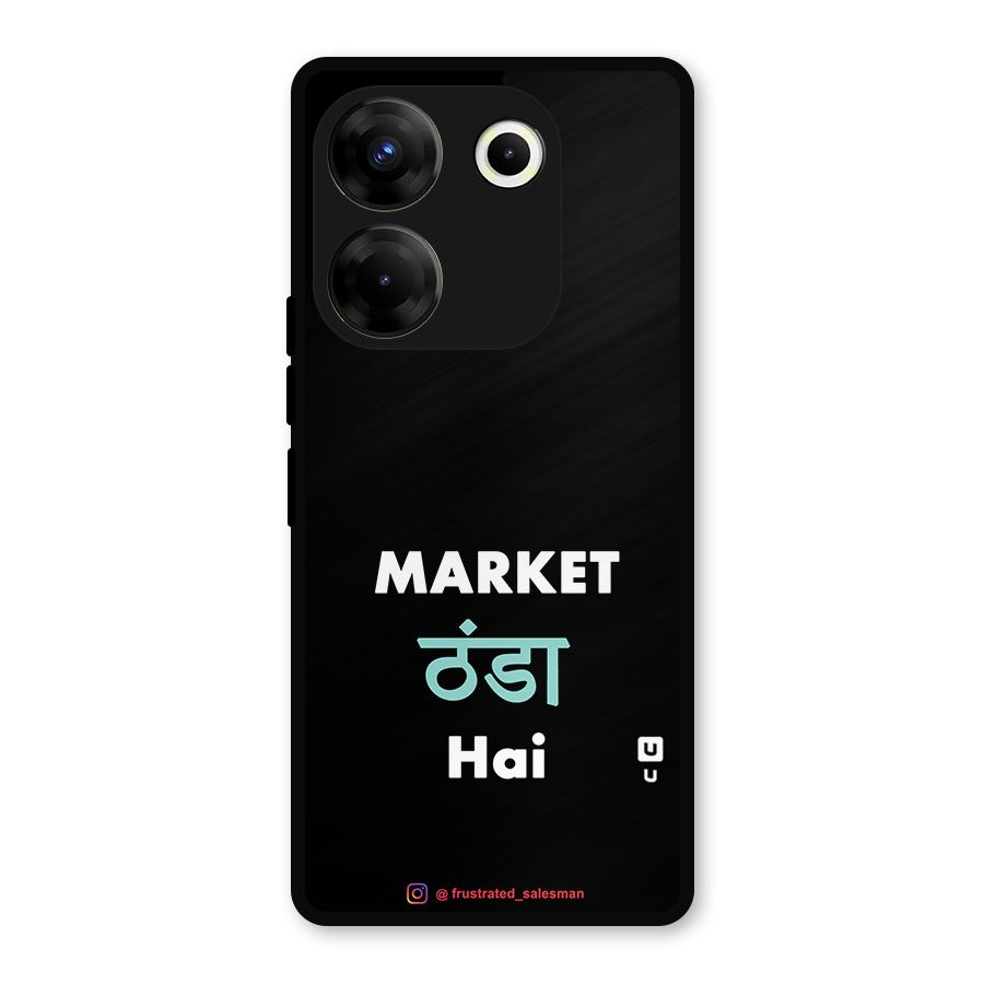 Market Thanda Hai Black Metal Back Case for Tecno Camon 20 Pro