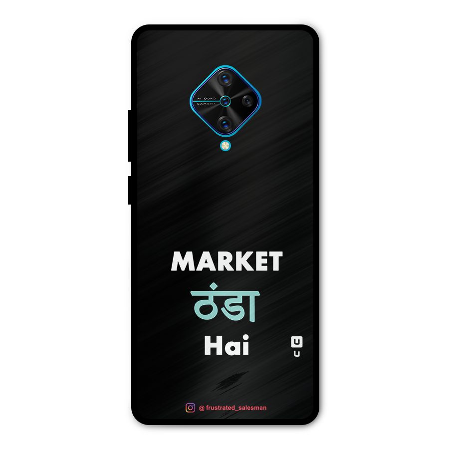 Market Thanda Hai Black Metal Back Case for Vivo S1 Pro