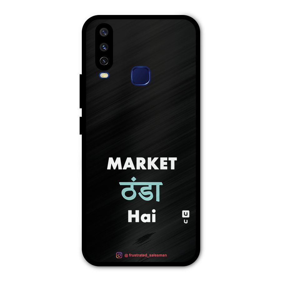Market Thanda Hai Black Metal Back Case for Vivo V17