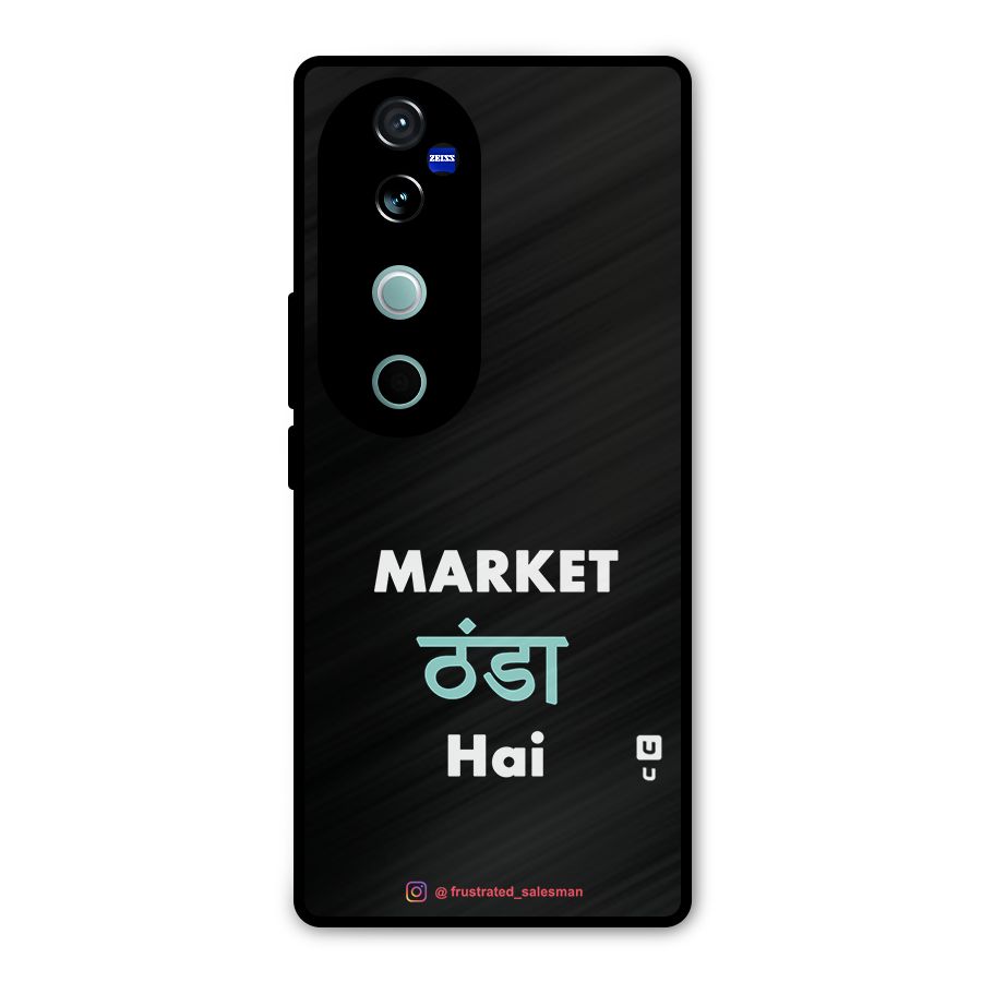 Market Thanda Hai Black Metal Back Case for Vivo V40