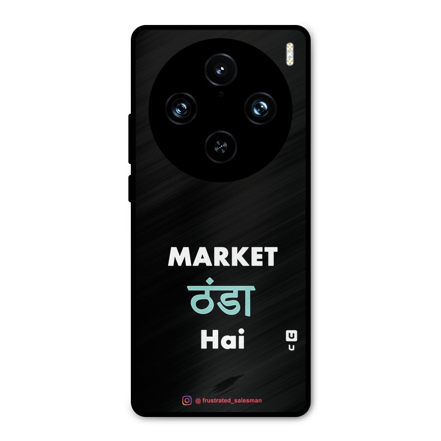 Market Thanda Hai Black Metal Back Case for Vivo X100 Pro