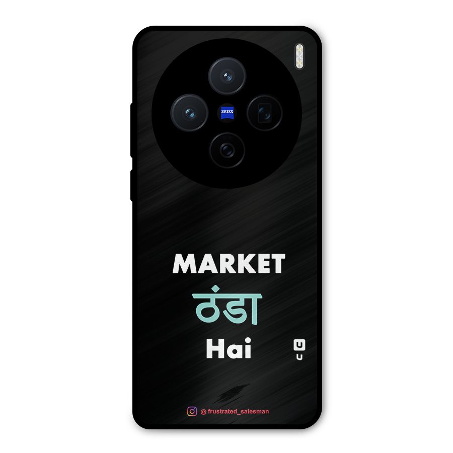 Market Thanda Hai Black Metal Back Case for Vivo X200