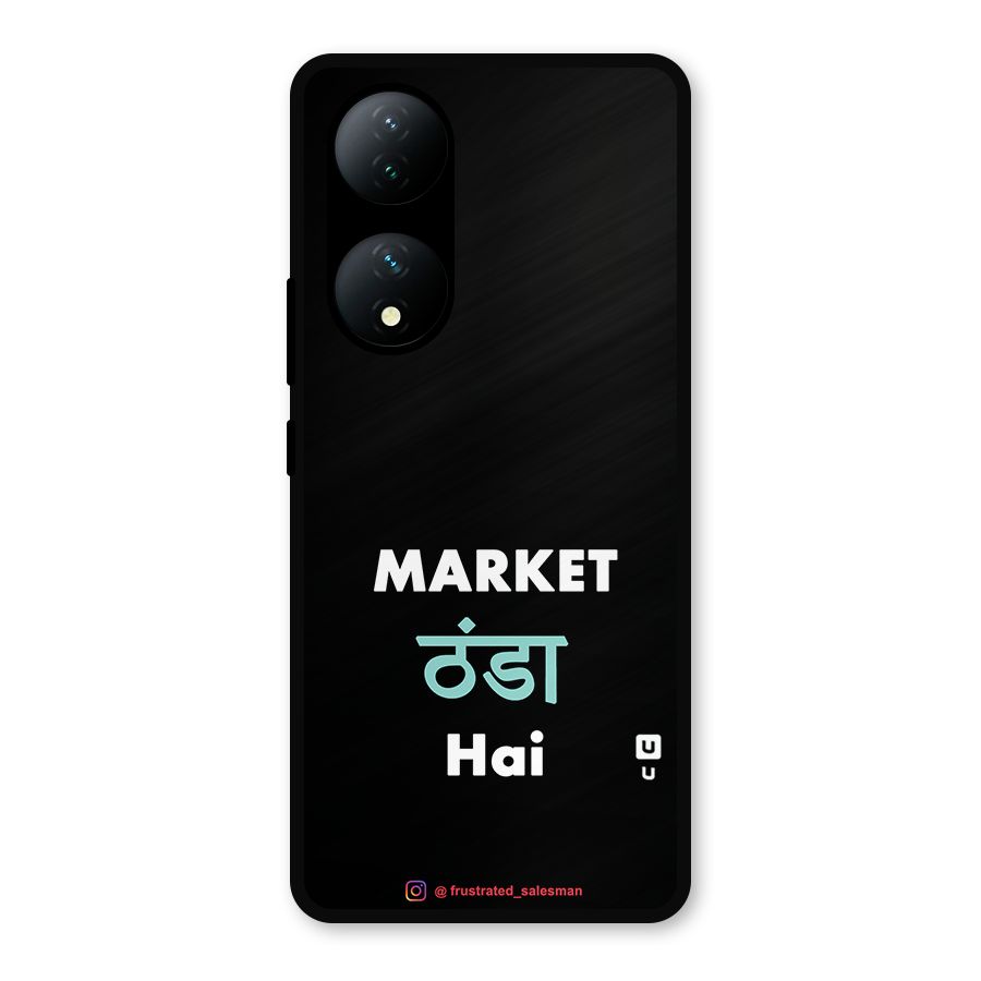 Market Thanda Hai Black Metal Back Case for Vivo Y100a