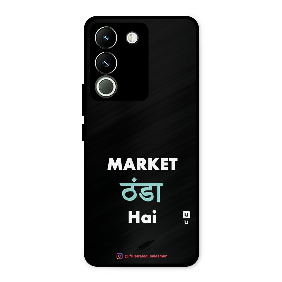 Market Thanda Hai Black Metal Back Case for Vivo Y200