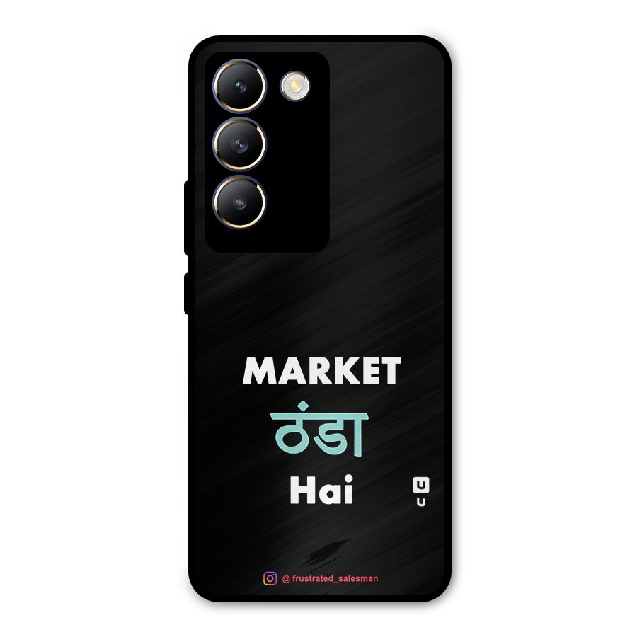 Market Thanda Hai Black Metal Back Case for Vivo Y200e