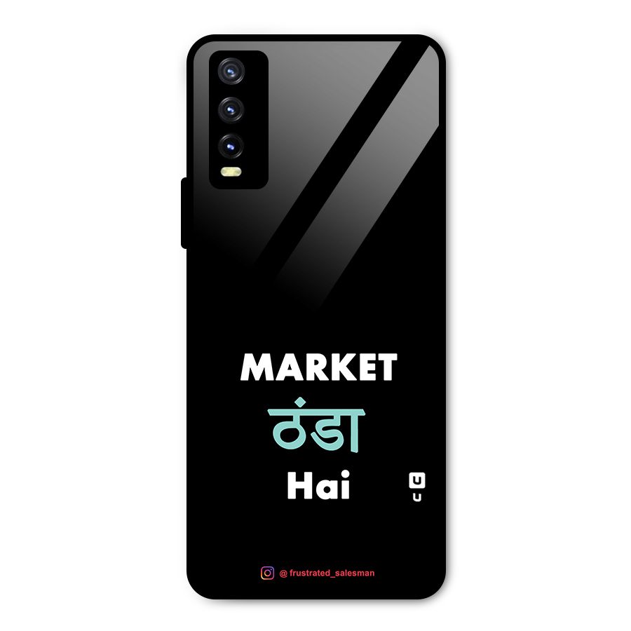 Market Thanda Hai Black Metal Back Case for Vivo Y20g