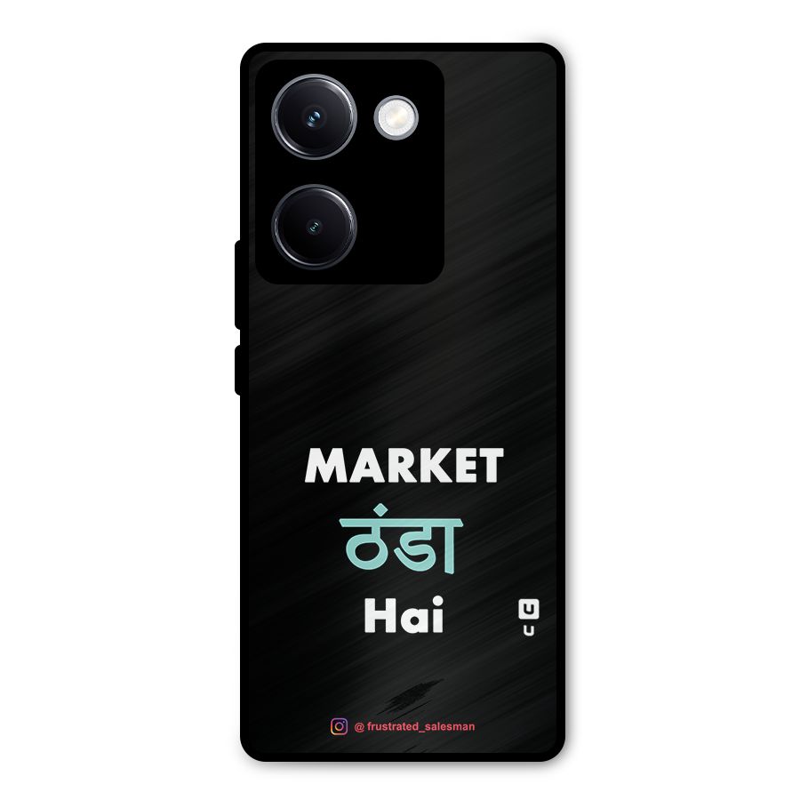 Market Thanda Hai Black Metal Back Case for Vivo Y300 Plus