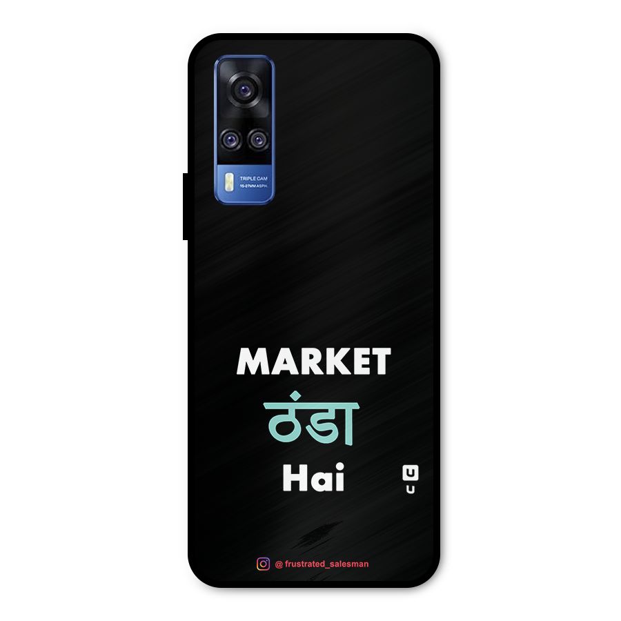 Market Thanda Hai Black Metal Back Case for Vivo Y31