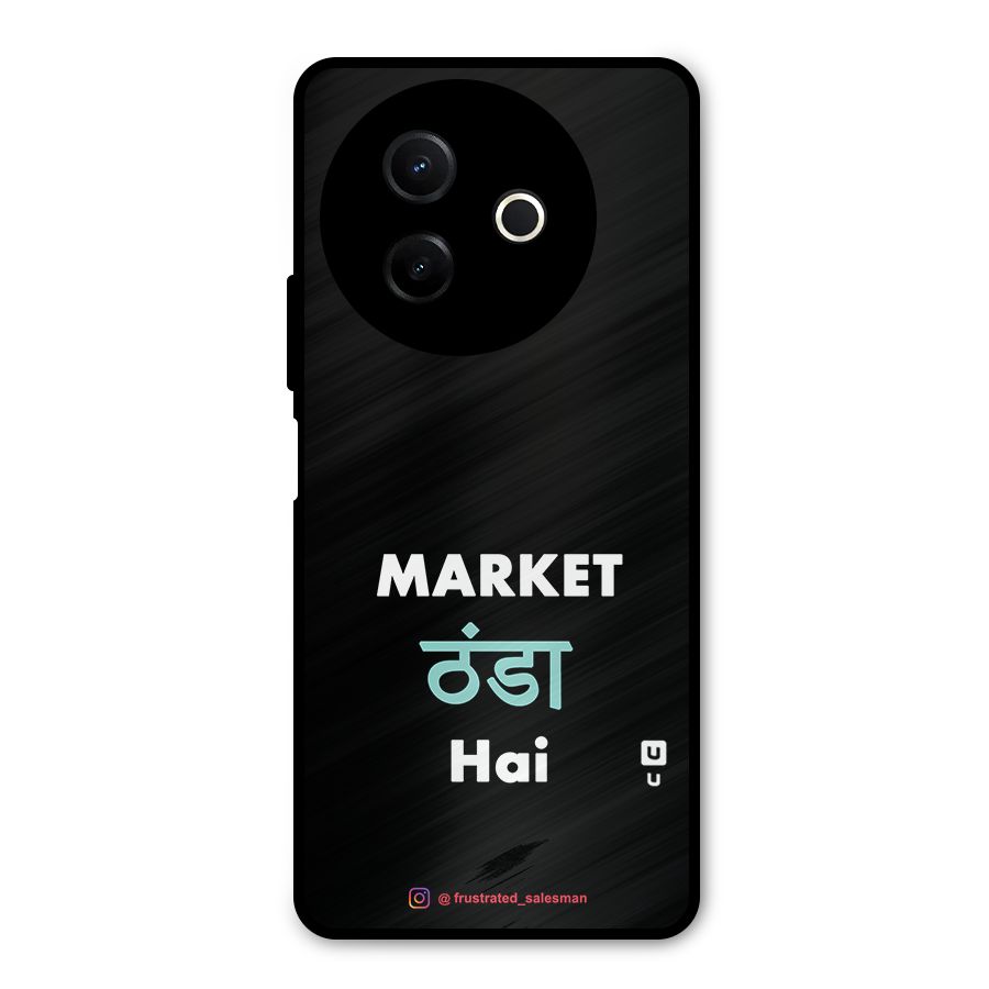Market Thanda Hai Black Metal Back Case for Vivo Y39