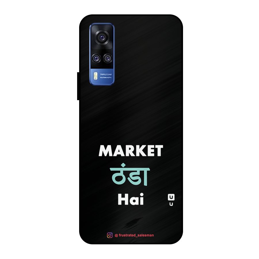 Market Thanda Hai Black Metal Back Case for Vivo Y51