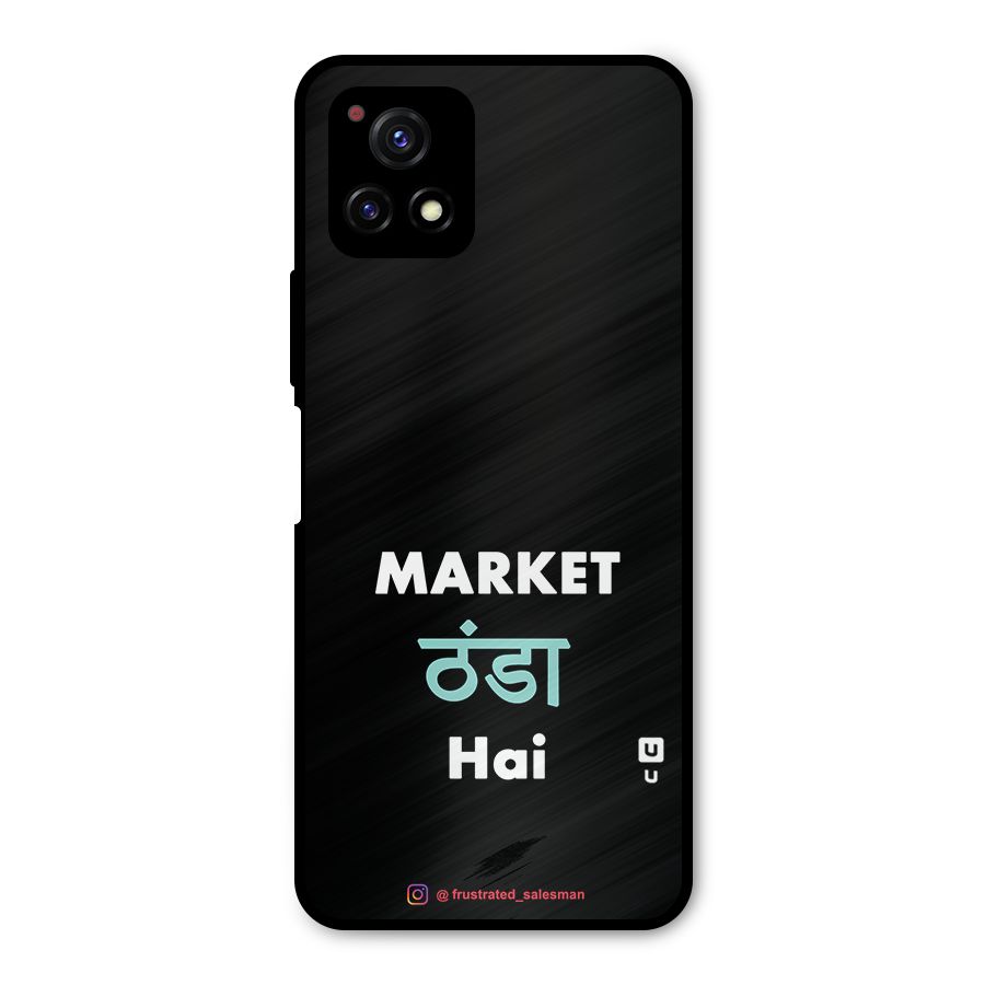 Market Thanda Hai Black Metal Back Case for Vivo Y72 5G