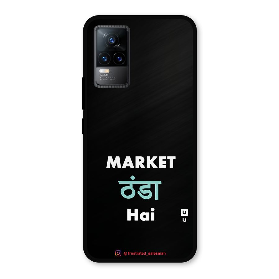 Market Thanda Hai Black Metal Back Case for Vivo Y73