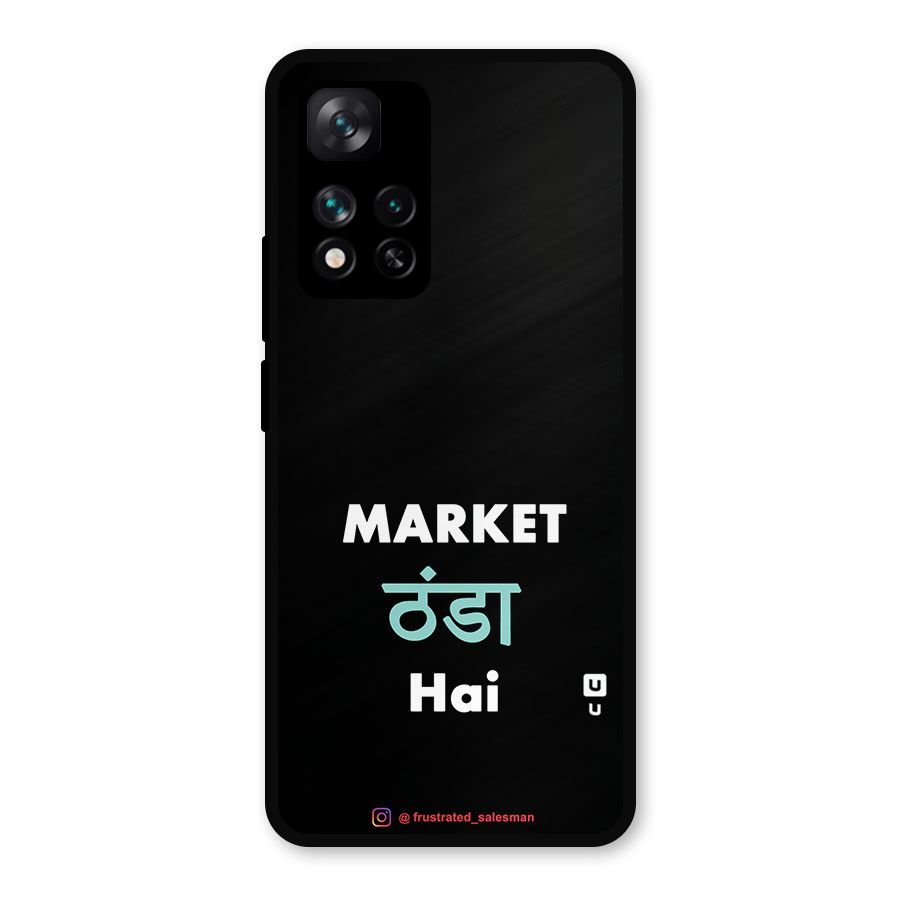 Market Thanda Hai Black Metal Back Case for Xiaomi 11i Hypercharge 5G