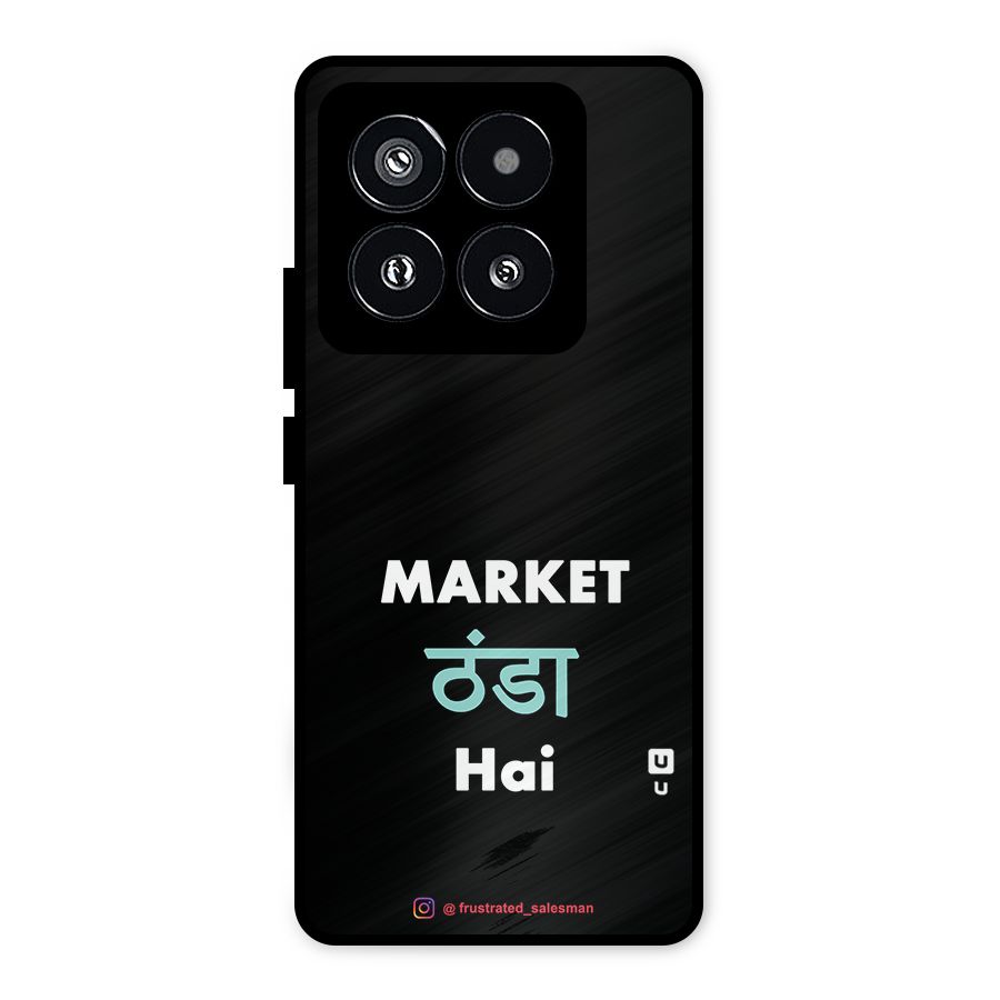 Market Thanda Hai Black Metal Back Case for Xiaomi 14 Pro
