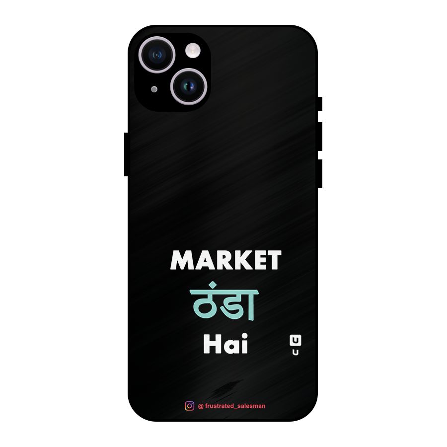 Market Thanda Hai Black Metal Back Case for iPhone 14 Plus