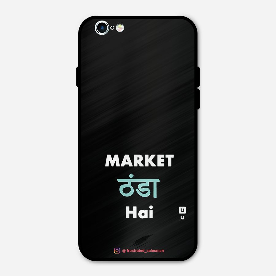 Market Thanda Hai Black Metal Back Case for iPhone 6 6s