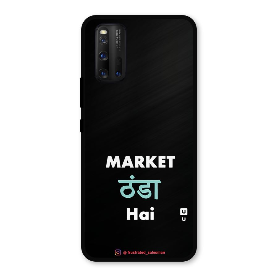 Market Thanda Hai Black Metal Back Case for iQOO 3