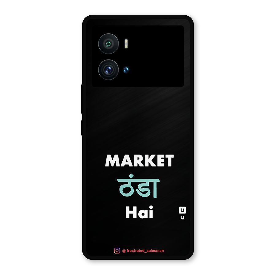 Market Thanda Hai Black Metal Back Case for iQOO 9 Pro