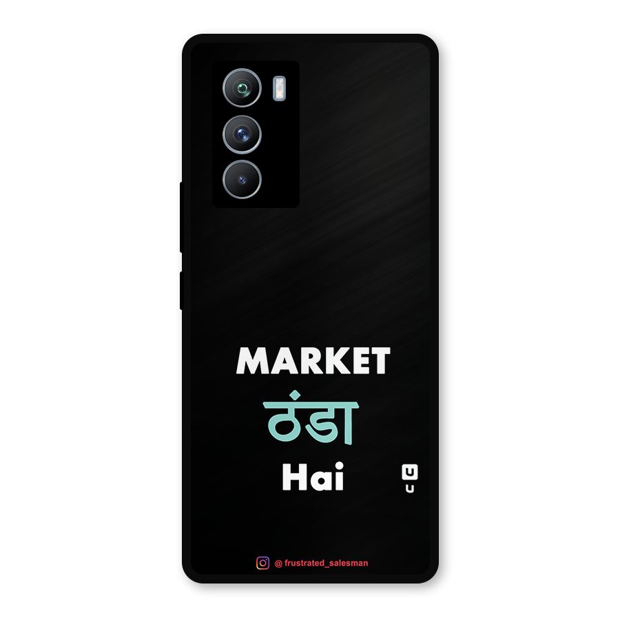 Market Thanda Hai Black Metal Back Case for iQOO 9 SE