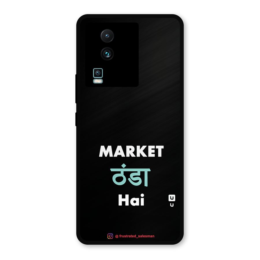 Market Thanda Hai Black Metal Back Case for iQOO Neo 7 Pro