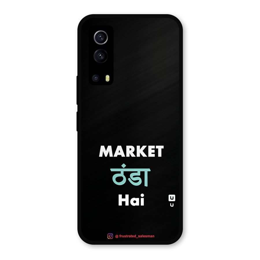 Market Thanda Hai Black Metal Back Case for iQOO Z3