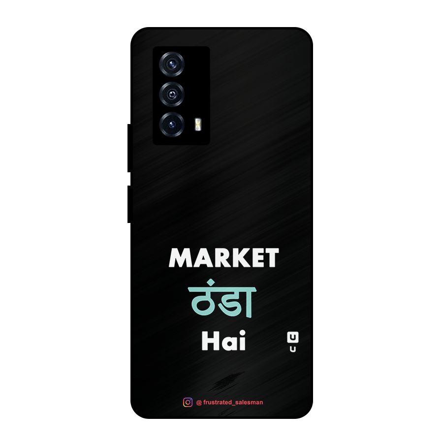 Market Thanda Hai Black Metal Back Case for iQOO Z5