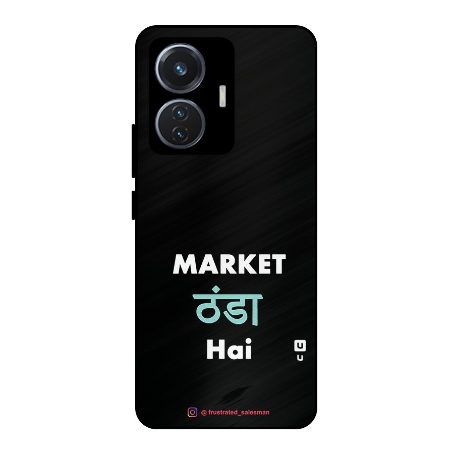 Market Thanda Hai Black Metal Back Case for iQOO Z6 44W