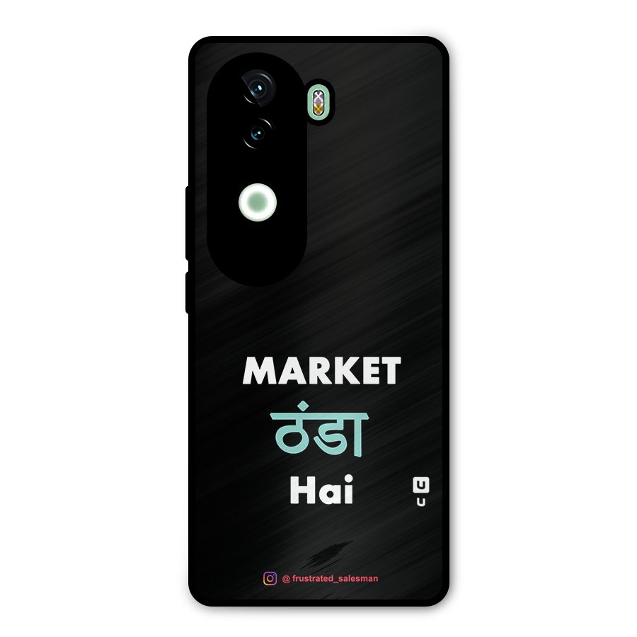 Market Thanda Hai Black Metal Back Case for iQOO Z9s