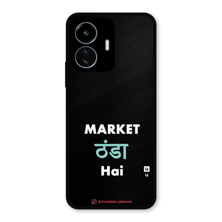 Market Thanda Hai Black Metal Back Case for vivo iQOO Z6 Lite 5G