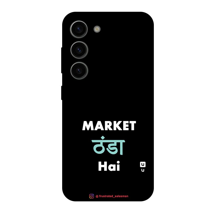 Market Thanda Hai Black Original Polycarbonate Back Case for Galaxy S23