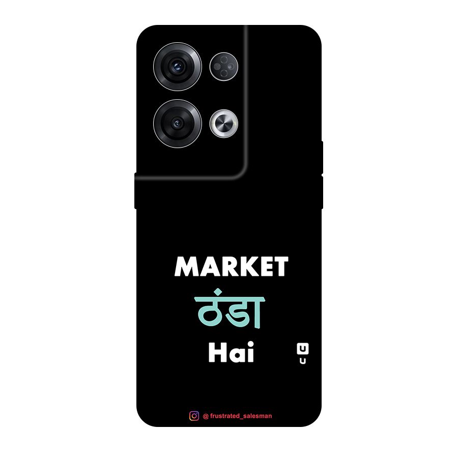 Market Thanda Hai Black Original Polycarbonate Back Case for Oppo Reno8 Pro 5G
