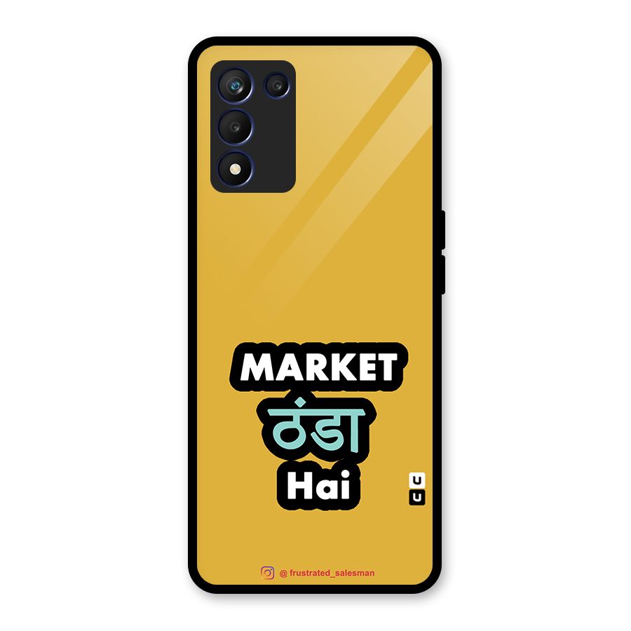 Market Thanda Hai Mustard Yellow Glass Back Case for Realme 9 5G Speed