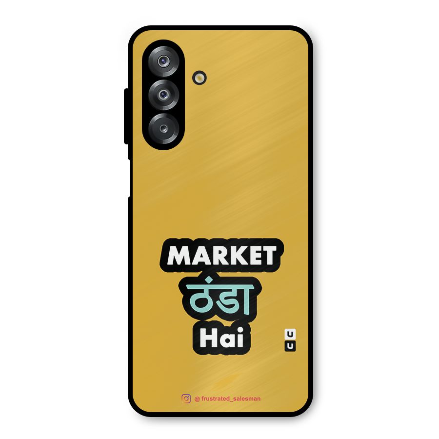 Market Thanda Hai Mustard Yellow Metal Back Case for Galaxy A26