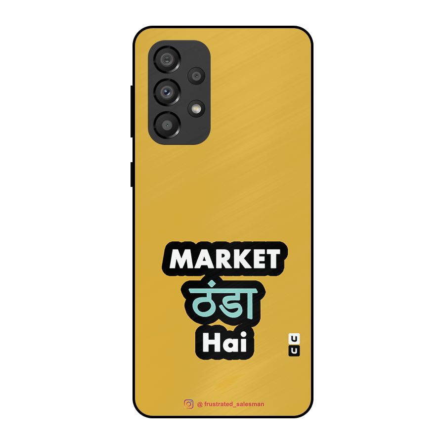Market Thanda Hai Mustard Yellow Metal Back Case for Galaxy A33 5G