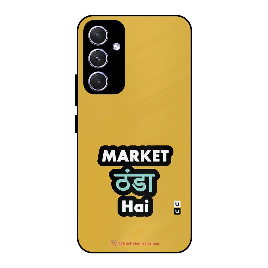 Market Thanda Hai Mustard Yellow Metal Back Case for Galaxy A54