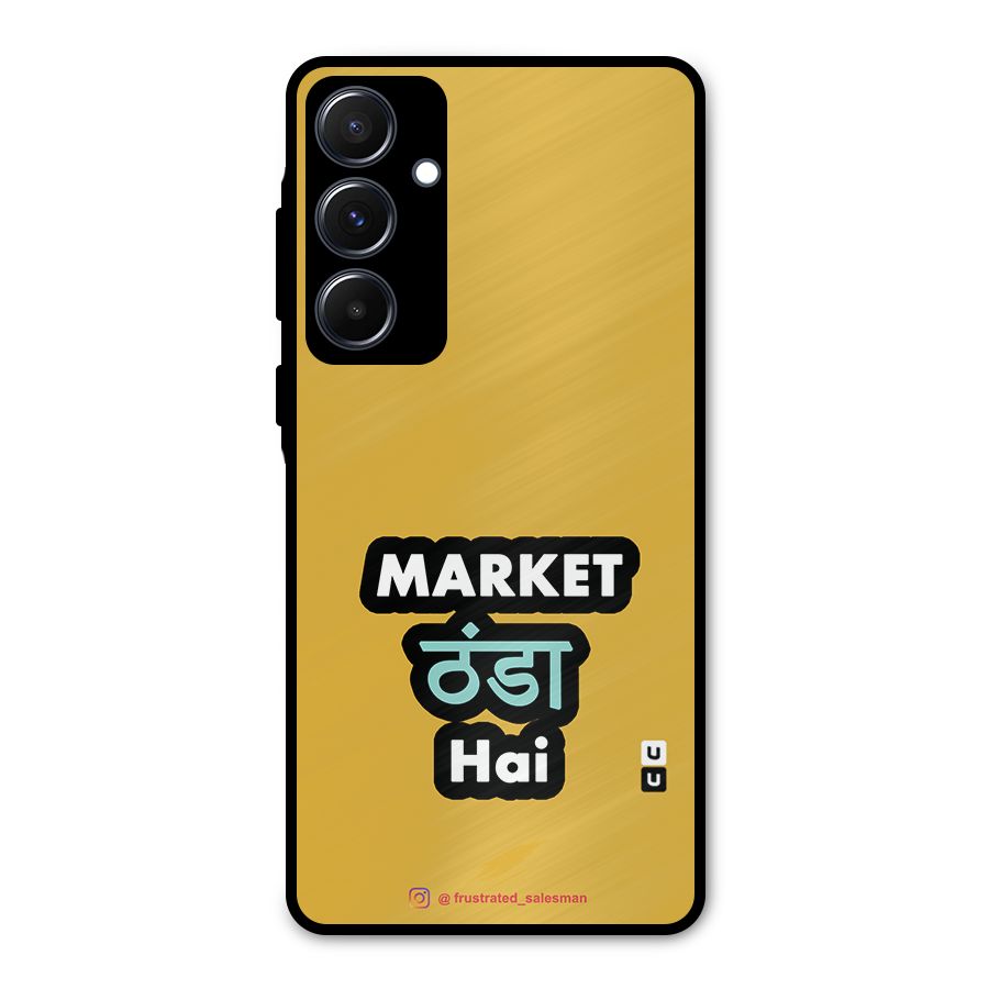 Market Thanda Hai Mustard Yellow Metal Back Case for Galaxy A55
