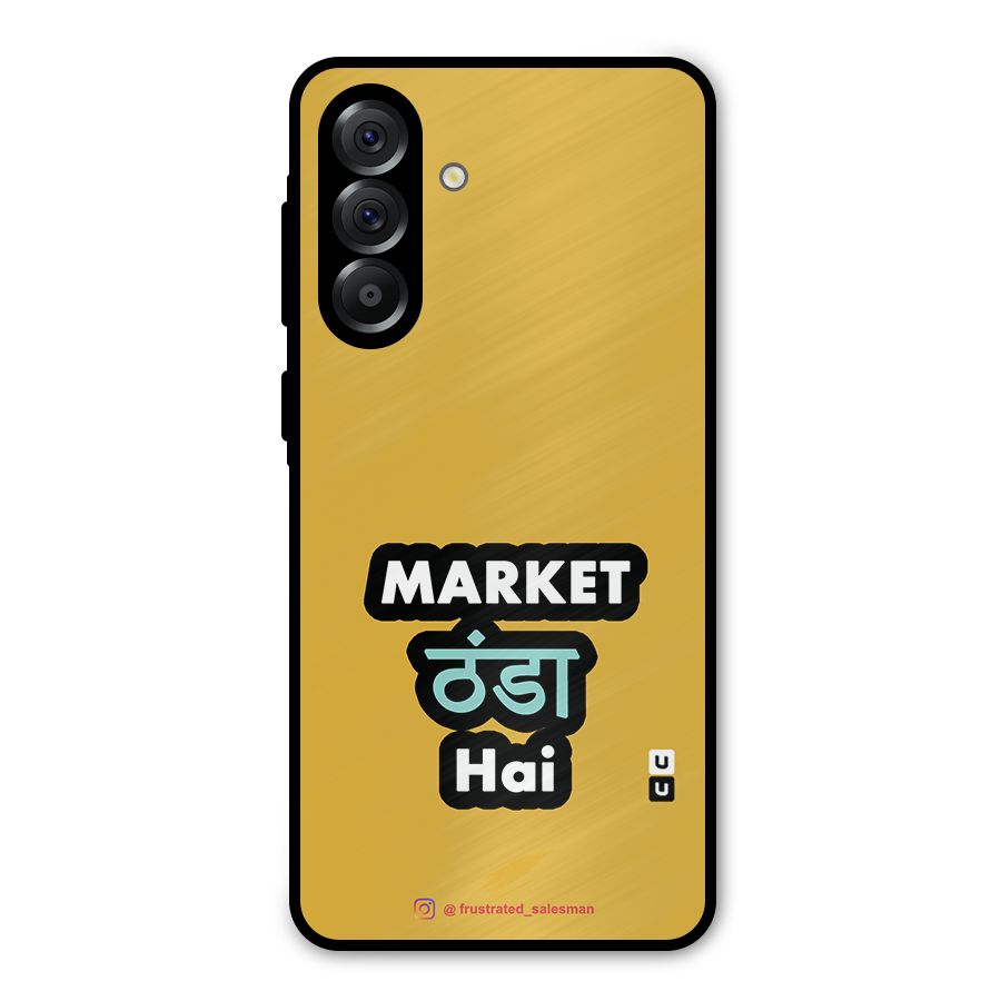 Market Thanda Hai Mustard Yellow Metal Back Case for Galaxy A56