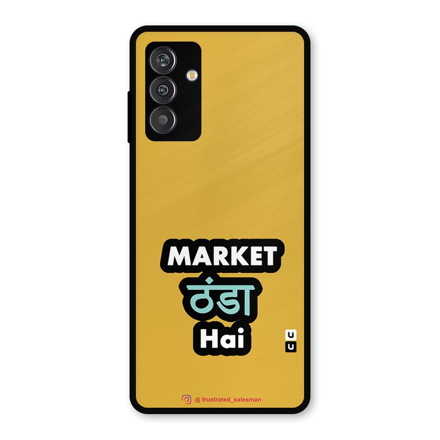 Market Thanda Hai Mustard Yellow Metal Back Case for Galaxy F13