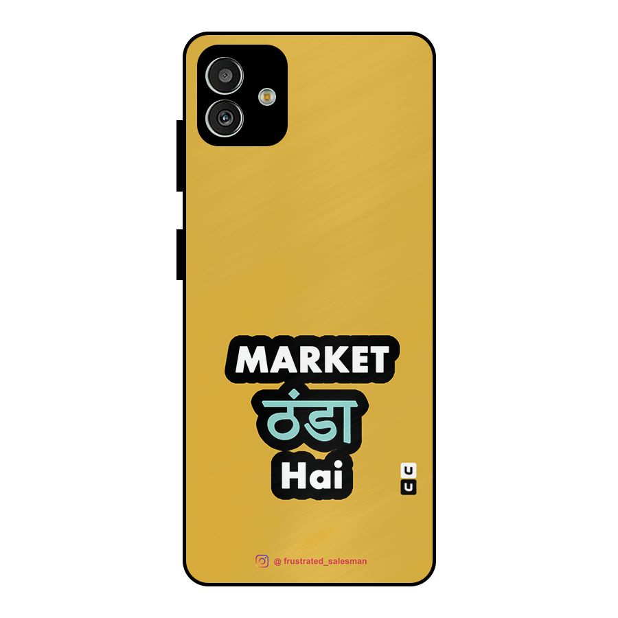 Market Thanda Hai Mustard Yellow Metal Back Case for Galaxy M13 5G